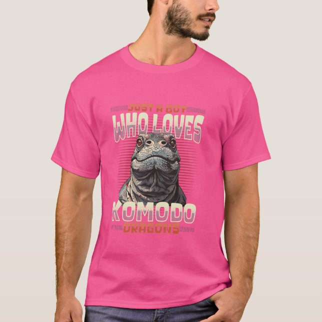 Bara en pojke som Kärlek Komodo Dragons T Shirt (Framsida)