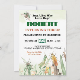 Bara en pojke som Kärlek Kryp födelsedag Inbjudningar