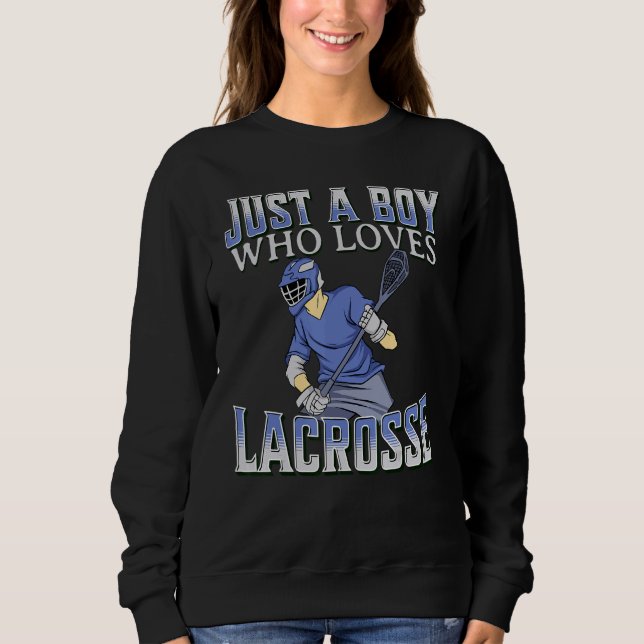 Bara en pojke som Kärlek Lacrosse Kids American Sp T Shirt (Framsida)
