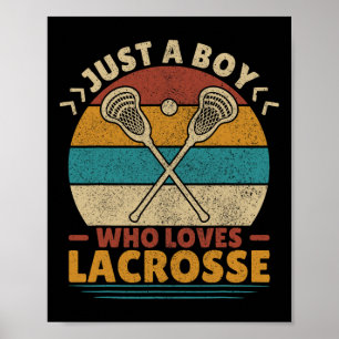 Bara en pojke som Kärlek Lacrosse Player Lax Älska Poster