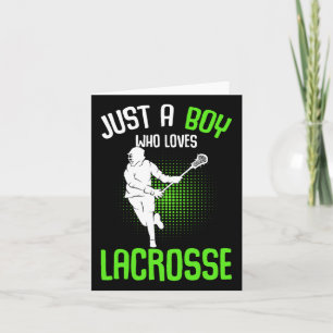 Bara en pojke som Kärlek Lacrosse Player Youth Man Kort