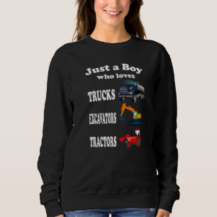Bara en pojke som Kärlek Lastbilar Excavators Trto T Shirt