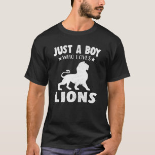 Bara en pojke som Kärlek Lejon Coola Animals Älska T Shirt