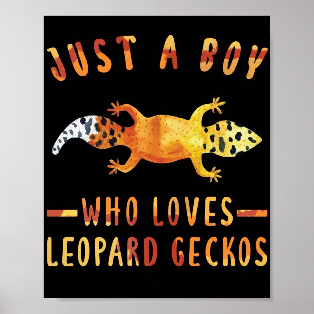 Bara en pojke som Kärlek Leopard Geckos Lizard Poster (Framsidan)