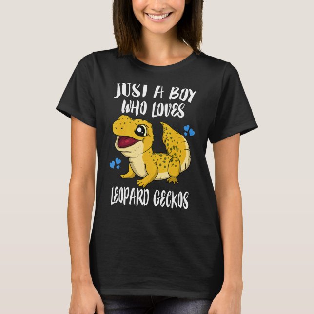 Bara en pojke som Kärlek Leopard Geckos Lizard T Shirt (Framsida)