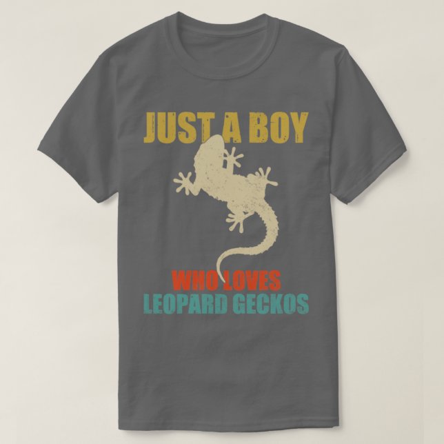 Bara en pojke som Kärlek Leopard Geckos T Shirt (Design framsida)