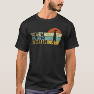 Bara en pojke som Kärlek Meerkats Meerkat Retro T Shirt