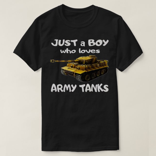 Bara en pojke som Kärlek militära Tanker Tyska tig T Shirt (Design framsida)