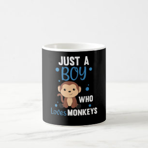 Bara en pojke som kärlek Monkey söt Monkey Kaffemugg