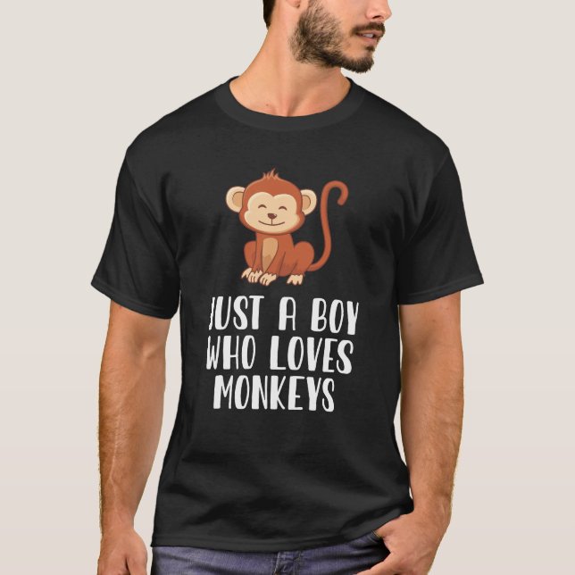 Bara en pojke som Kärlek Monkey T Shirt (Framsida)