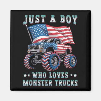 Bara en pojke som Kärlek Monster Lastbilar America Magnet