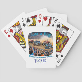 Bara en pojke som Kärlek Monster Lastbilar Casinokort