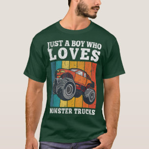 Bara en pojke som Kärlek Monster Lastbilar Kids Bo T Shirt