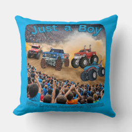 Bara en pojke som Kärlek Monster Lastbilar Kudde