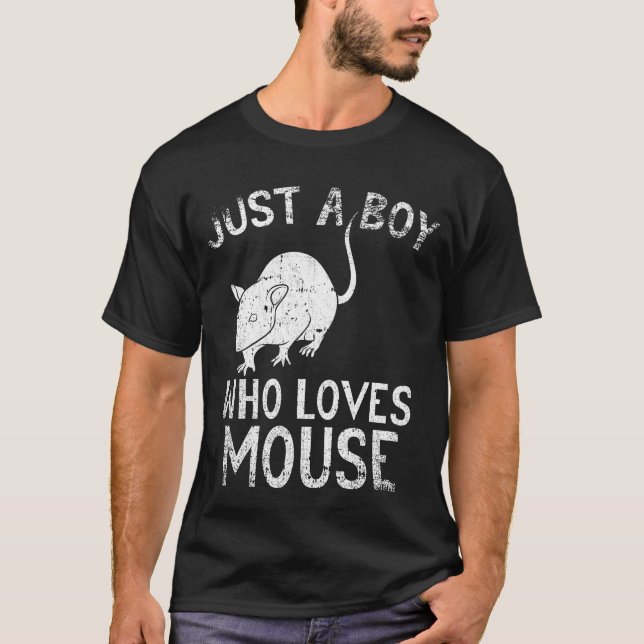 Bara en pojke som Kärlek Mouse T Shirt (Framsida)