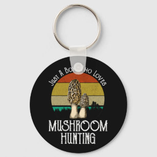 Bara en pojke som Kärlek Mushroom Hunting - Morels Nyckelring