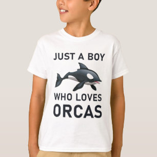 Bara en pojke som kärlek Orcas Whales T Shirt