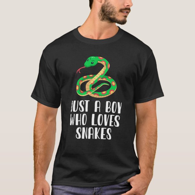 Bara en pojke som Kärlek ormar T Shirt (Framsida)