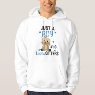 Bara en pojke som Kärlek-Otters söt Otter Hoodie