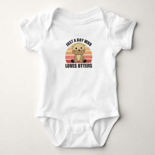 Bara en pojke som Kärlek-Otters söt Otter T Shirt