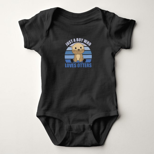 Bara en pojke som Kärlek-Otters söt Otter T Shirt (Framsida)