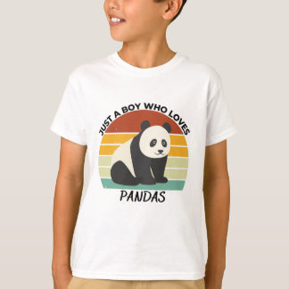 Bara en pojke som kärlek pandas t shirt