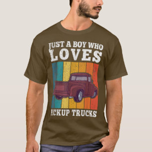 Bara en pojke som Kärlek Pickupa Lastbilar Kids Bo T Shirt