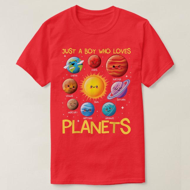 Bara en pojke som Kärlek planerar Solar System Spa T Shirt (Design framsida)