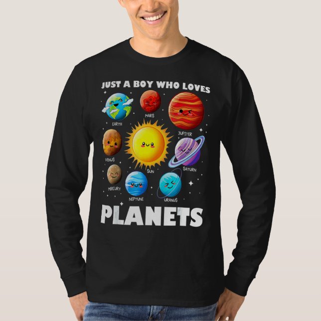 Bara en pojke som Kärlek planerar Solar System Spa T Shirt (Framsida)