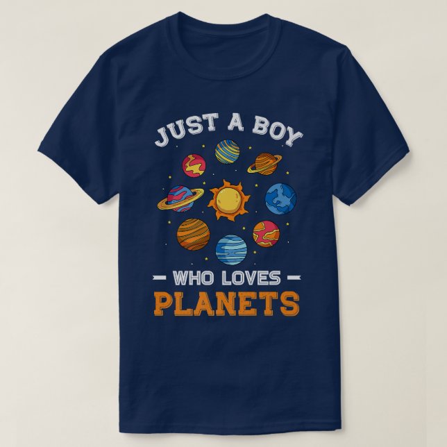 Bara en pojke som Kärlek planeter Solar Space Scie T Shirt (Design framsida)