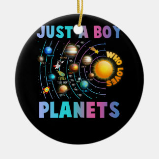 Bara en pojke som Kärlek planeterar solsystemet As Julgransprydnad Keramik