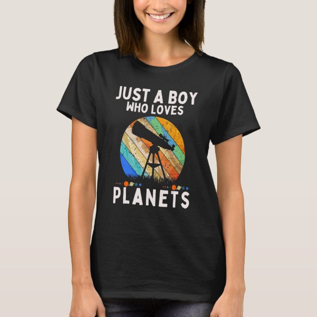Bara en pojke som Kärlek planets och Solar Systems T Shirt (Framsida)