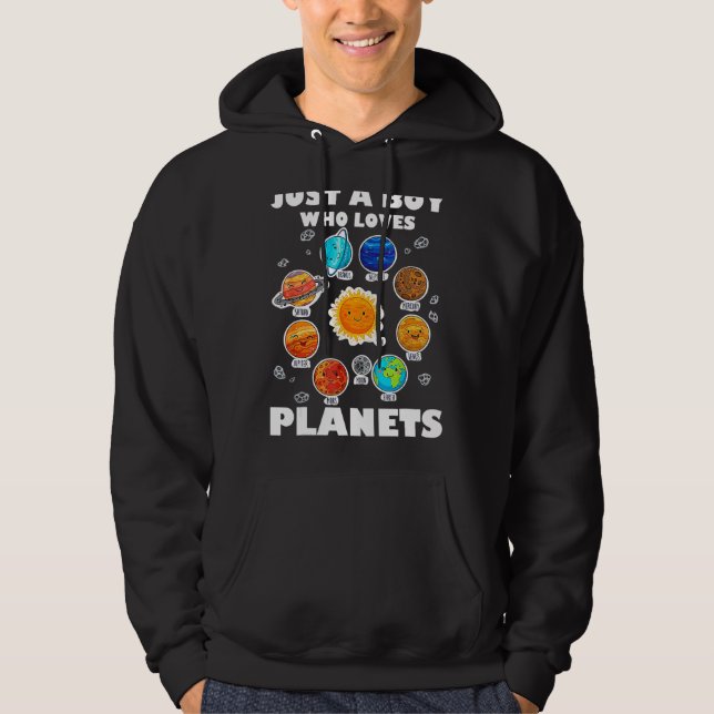 Bara en pojke som Kärlek Planets & Solar System Sp Hoodie (Framsida)