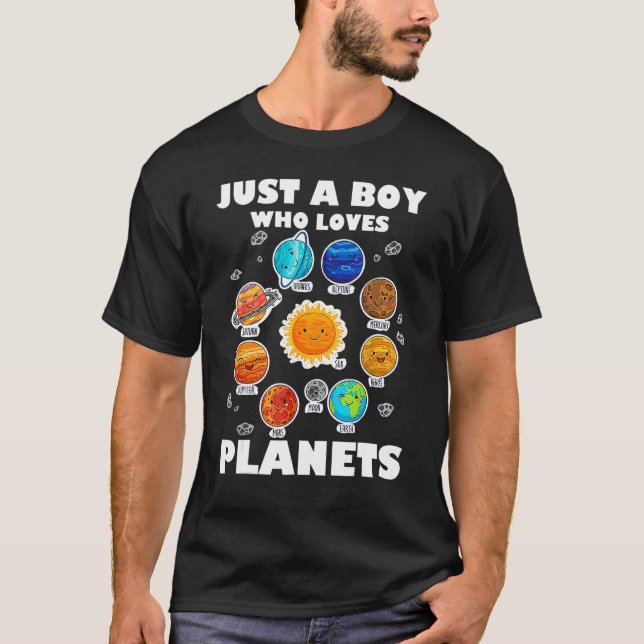 Bara en pojke som Kärlek Planets & Solar System Sp T Shirt (Framsida)