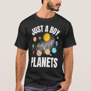 Bara en pojke som Kärlek Planets Space Science Kid T Shirt