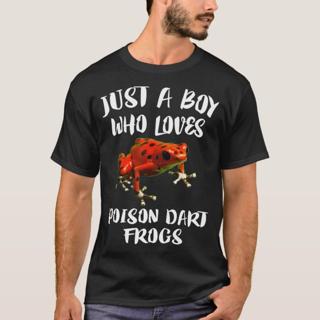 Bara en pojke som Kärlek Poison Dart Frogs Gift T Shirt (Framsida)