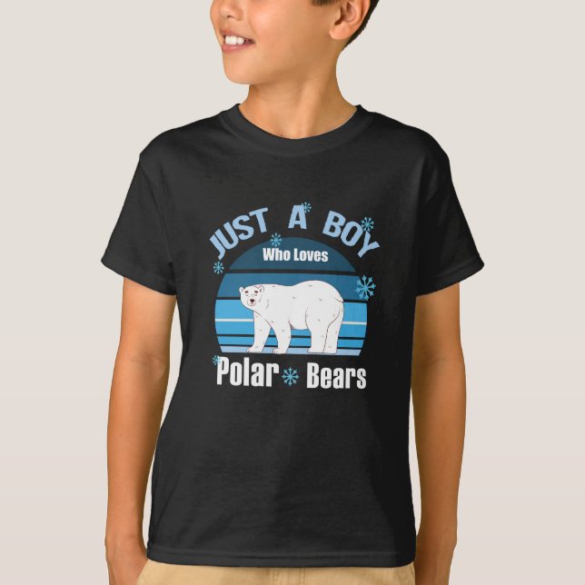 Bara en pojke som Kärlek Polar Bear  T Shirt (Framsida)