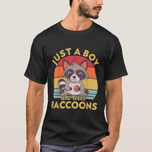 Bara en pojke som kärlek Raccoons T Shirt (Framsida)