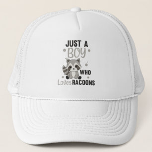 Bara en pojke som Kärlek Racoons Kawaii Raccoon Keps