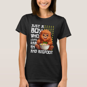Bara en pojke som Kärlek Ramen och Bigfoot Merch T Shirt