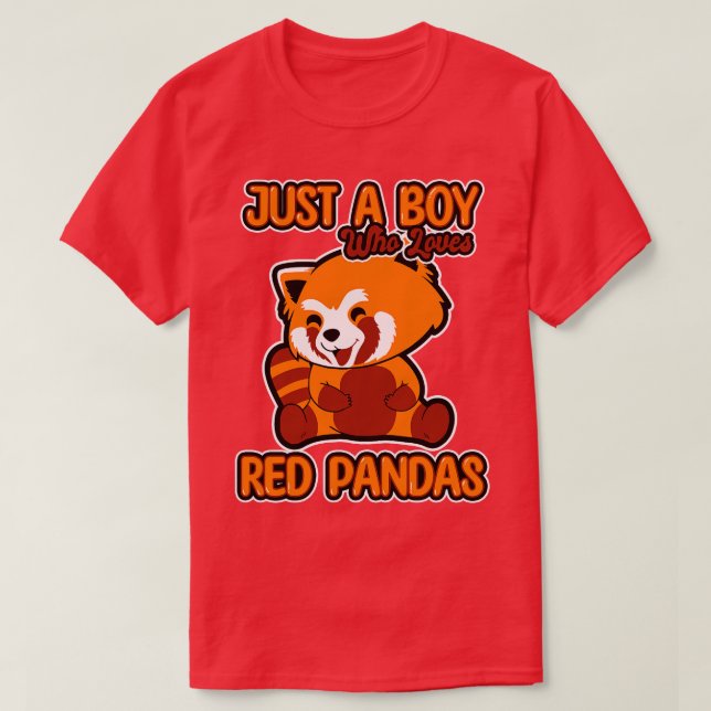 Bara en pojke som Kärlek Red Pandas 1 T Shirt (Design framsida)
