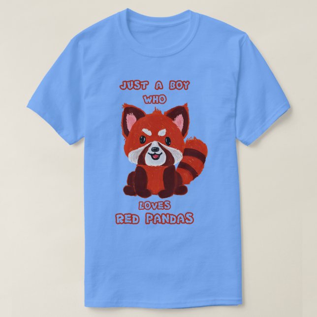 Bara en pojke som Kärlek Red Pandas T Shirt (Design framsida)