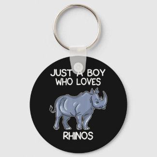 Bara en pojke som Kärlek Rhinos Älskare Gift Rhino Nyckelring
