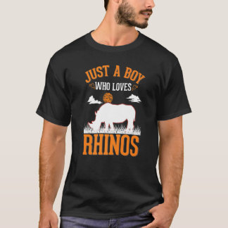 Bara en pojke som kärlek Rhinos Rhinoceros T Shirt