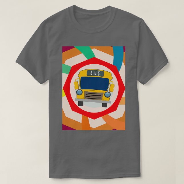 Bara en pojke som Kärlek School Buss färglägger T Shirt (Design framsida)