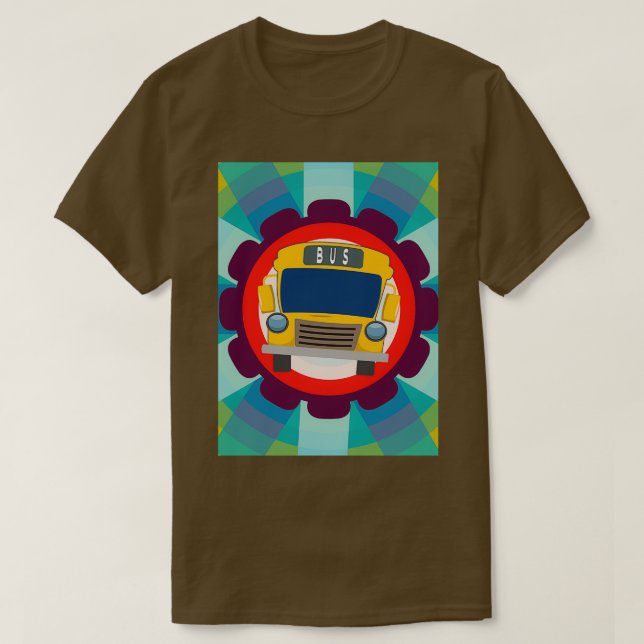 Bara en pojke som Kärlek School Buss färglägger T Shirt (Design framsida)