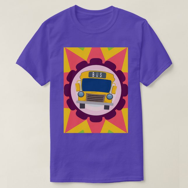Bara en pojke som Kärlek School Buss färglägger T Shirt (Design framsida)