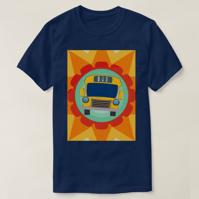 Bara en pojke som Kärlek School Buss färglägger T Shirt (Design framsida)