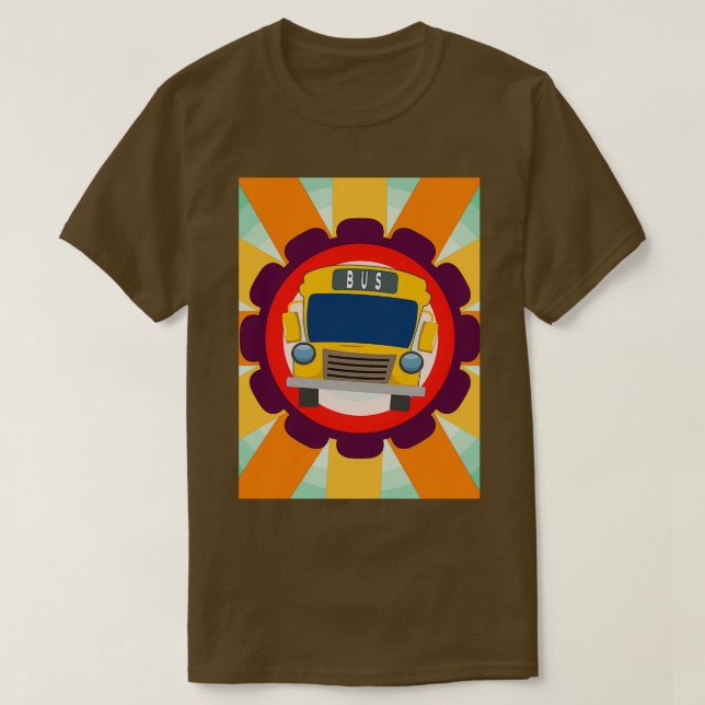 Bara en pojke som Kärlek School Buss färglägger T Shirt (Design framsida)