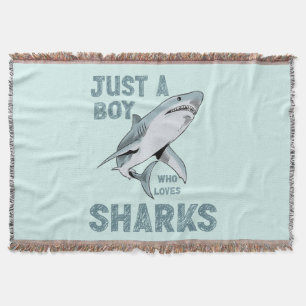 Bara en pojke som kärlek Shark Älskare Filt